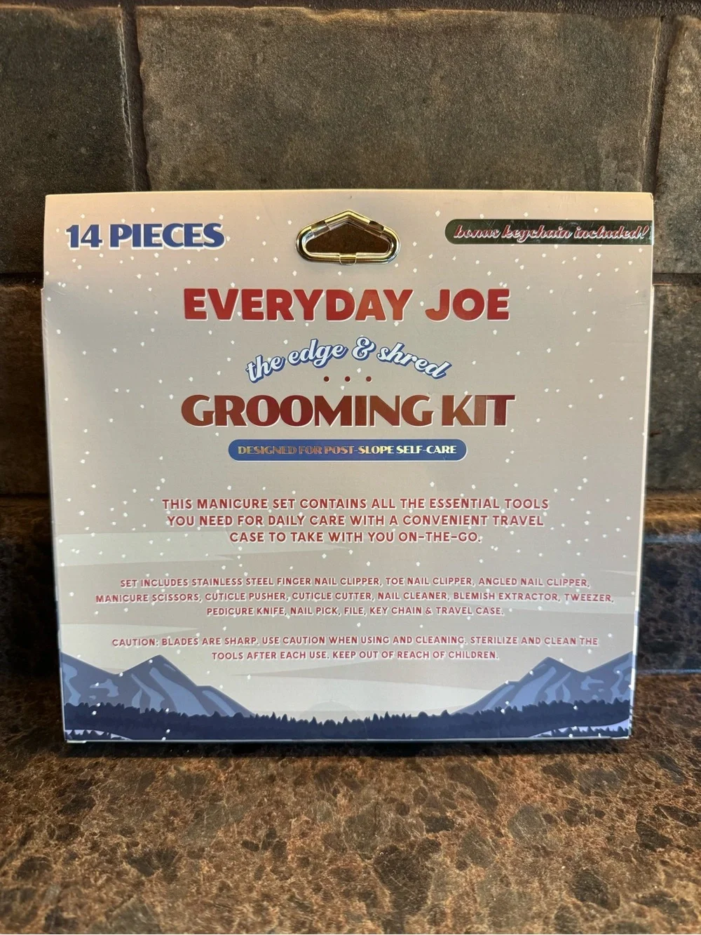 Men’s Grooming Kit – Blue/Silver